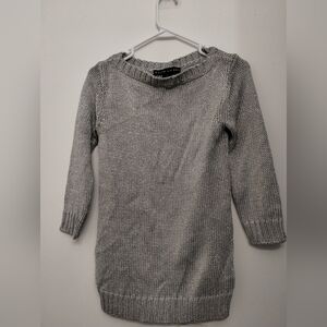 Ralph Lauren Women's Silver Crew Neck Sweater